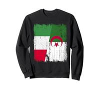Italie Algérie Demi Drapeau Italien Patrimoine Algérien Sweatshirt