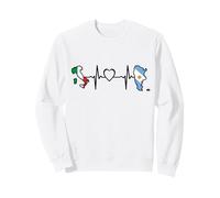 Italie Argentine Heartbeat Drapeau Italien Argentin Sweatshirt
