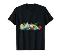 Italie Art Voyage Colisée Pise Venise Décoration Originale T-Shirt