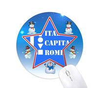 italie capital roman bonhomme de neige, tapis de souris série star mat