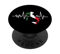 Italie carte de drapeau italien rythme PopSockets PopGrip Adhésif