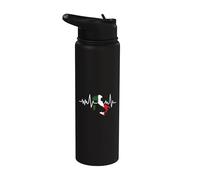 Italie carte de drapeau italien rythme Stainless Steel Insulated Water Bottle