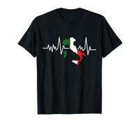 Italie carte de drapeau italien rythme T-Shirt