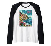 Italie Coastal Town Couleurs Vives Manche Raglan
