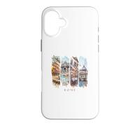 Italie Colisée, Fontaine de Trevi et Panthéon - Vacances Rome Coque pour iPhone 16 Plus