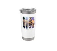 Italie Gondoles, canaux et place Marcus - Vacances Venise Gobelet isotherme en acier inoxydable double paroi