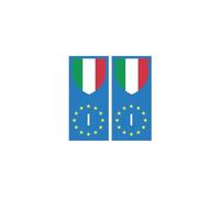 Italie Italy europe drapeau Autocollant - Angles : droits