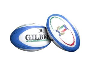 Italie - Mini Ballon de Rugby Réplique Officielle - Bleu - taille Mini