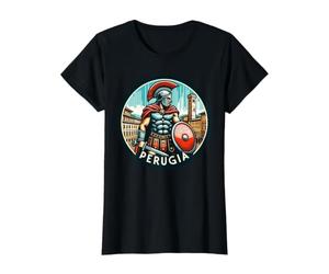 Italie Pérouse T-Shirt Graphique avec Valeur, Femme, Noir, M