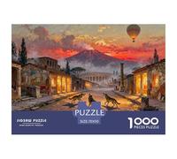 Italie Pompéie Ruines Vésuve Eruption Glow Puzzle en Bois Imperméable DIY Puzzles De 1000 Pièces pour Adultes Cadeaux Coloré De Décoration pour La Maison