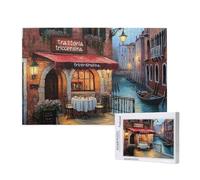 Italie Puzzle 300 Pièces Adultes Puzzle Petite ville Classique, Activite Manuelle Adulte, Puzzles de Jeu Stimulants, Puzzles impossible, Enjoy Activités de défi Familial pour Ies Soirées de Jeu,p520t