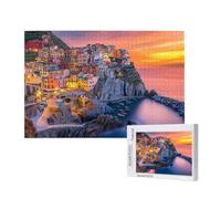 Italie Puzzle 6000 Pièces Adultes Puzzle Cinque Terre Classique, Activite Manuelle Adulte, Puzzles de Jeu Stimulants, Puzzles impossible, Enjoy Activités de défi Familial pour Ies Soirées de Jeu,p237t