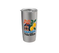 Italie Sicile Gobelet isotherme en acier inoxydable double paroi