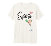 Italie Sposa Italienne MARIÉE T-Shirt Haut de Gamme