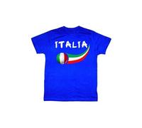 Italie T-Shirt supporter Enfant Bleu Royale FR : 8 ans (Taille Fabricant : 8 ans)