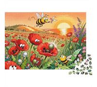 Italie Toscane Papillon & Abeille Frétillante Puzzle en Bois Imperméable Puzzles De 1000 Pièces pour Adultes Cadeaux Amusant Jeux De Stimulants