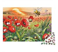 Italie Toscane Papillon & Abeille Frétillante Puzzle en Bois Imperméable Puzzles De 1000 Pièces pour Adultes Cadeaux Coloré Jeux Éducatifs