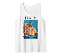 Italie Venise Vintage Voyage Graphique Rétro Italie Esthétique Débardeur