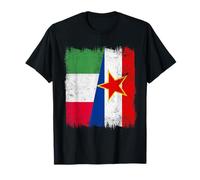 Italie Yougoslavie Demi Drapeau Italien Yougoslavie Patrimoine yougoslave T-Shirt