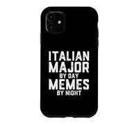 Italien Major by Day Memes by Night Italie Italophile Student Coque pour iPhone 11