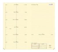 ITALNOTE PRESTIGE FR Recharge - 8,8x17 cm - Semainier - 14 mois de décembre à janvier Ivoire G