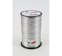 Italpak Ruban cadeau Polysilk métallisé, ruban décorations, flocon cadeau, argent, 12,5 x 50 m