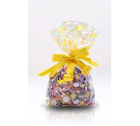 Italpak Sac Bonbons, Sachets Transparents pour Aliments, Jaune, 50 pièces, 10x20cm