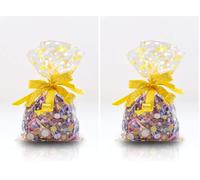 Italpak Sachet Bonbons, Sachets Transparents pour Aliments, Jaune, 50 pièces, 15x25 cm (Lot de 2)