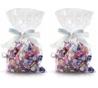Italpak Sacs alimentaires transparents (sacs) Bubbles 50 pièces, polypropylène, blanc, 15x25 cm (Lot de 2)