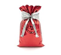 Italpak Sacs Cadeaux métallisées lucide, Rouge, 50 pièces, 20x35cm
