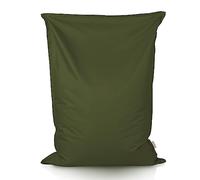 Italpouf Pouf Poire XL, Coussin Géant, Intérieur et Extérieur, Adultes et Enfants, Remplissage Billes Polystyrène, Housse Amovible, Imperméable, Lavable, Vert Foncé, 115x90 cm