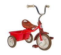 Tricycle en métal rouge avec benne Transporter Italtrike