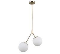 Italux Caserta Plafonnier suspendu moderne à 2 lumières Globe, E14