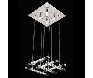Italux Diamond Plafonnier suspendu moderne à 16 ampoules, GU10 + G4