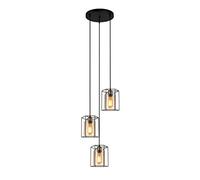 Italux Kalula Plafonnier suspendu industriel rétro à 3 lampes E27