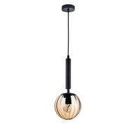 Italux Ravena lampe à suspension noire moderne PND-2324-1 BK+AMB