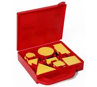 Italveneta Didattica - Mallette éducative avec 48 blocs logiques en plastique, figures logiques de différentes couleurs et formes, jeu éducatif pour l'apprentissage mathématique et géométrique, pour