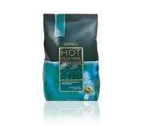 Italwax Azulene - 500g - Perles de cire pour l'épilation sans bandes - Formule naturelle pour tous les types de peau- Recommandé pour la zone bikini et les aisselles - Sans parfum