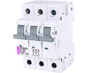 Italweber 2145522 Courbe C Interrupteur Magnétothermique, 63A, 6kA, 3 pôles