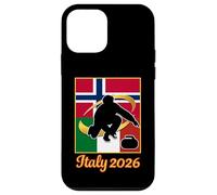 Italy 2026 Curling Norway and Italy Flag 2026 Winter Sports Coque pour iPhone 12 Mini