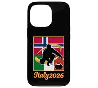 Italy 2026 Curling Norway and Italy Flag 2026 Winter Sports Coque pour iPhone 13 Pro