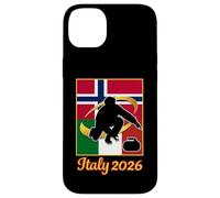 Italy 2026 Curling Norway and Italy Flag 2026 Winter Sports Coque pour iPhone 14 Plus