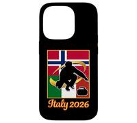 Italy 2026 Curling Norway and Italy Flag 2026 Winter Sports Coque pour iPhone 14 Pro