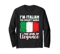 Italy Flag Proud Elegant Italian Boyfriend Girlfriend Manche Longue