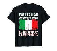 Italy Flag Proud Elegant Italian Boyfriend Girlfriend T-Shirt Graphique avec Valeur