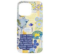 Italy Lemon Positano Capri Summer Art Collage Coque pour iPhone 15 Pro Max