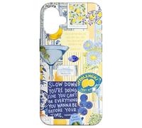 Italy Lemon Positano Capri Summer Art Collage Coque pour iPhone 16 Plus