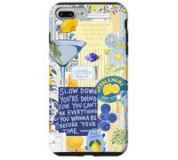 Italy Lemon Positano Capri Summer Art Collage Coque pour iPhone 7 Plus/8 Plus