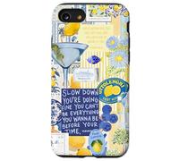 Italy Lemon Positano Capri Summer Art Collage Coque pour iPhone SE (2020) / 7/8