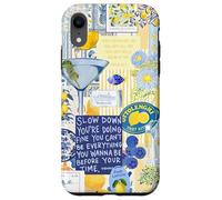 Italy Lemon Positano Capri Summer Art Collage Coque pour iPhone XR